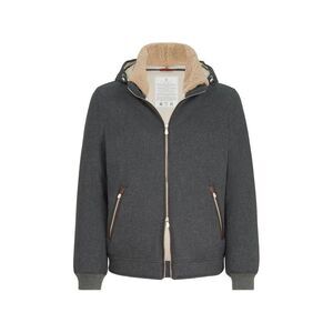 Brunello Cucinelli Grey Jackets - Hooded Jackets Men